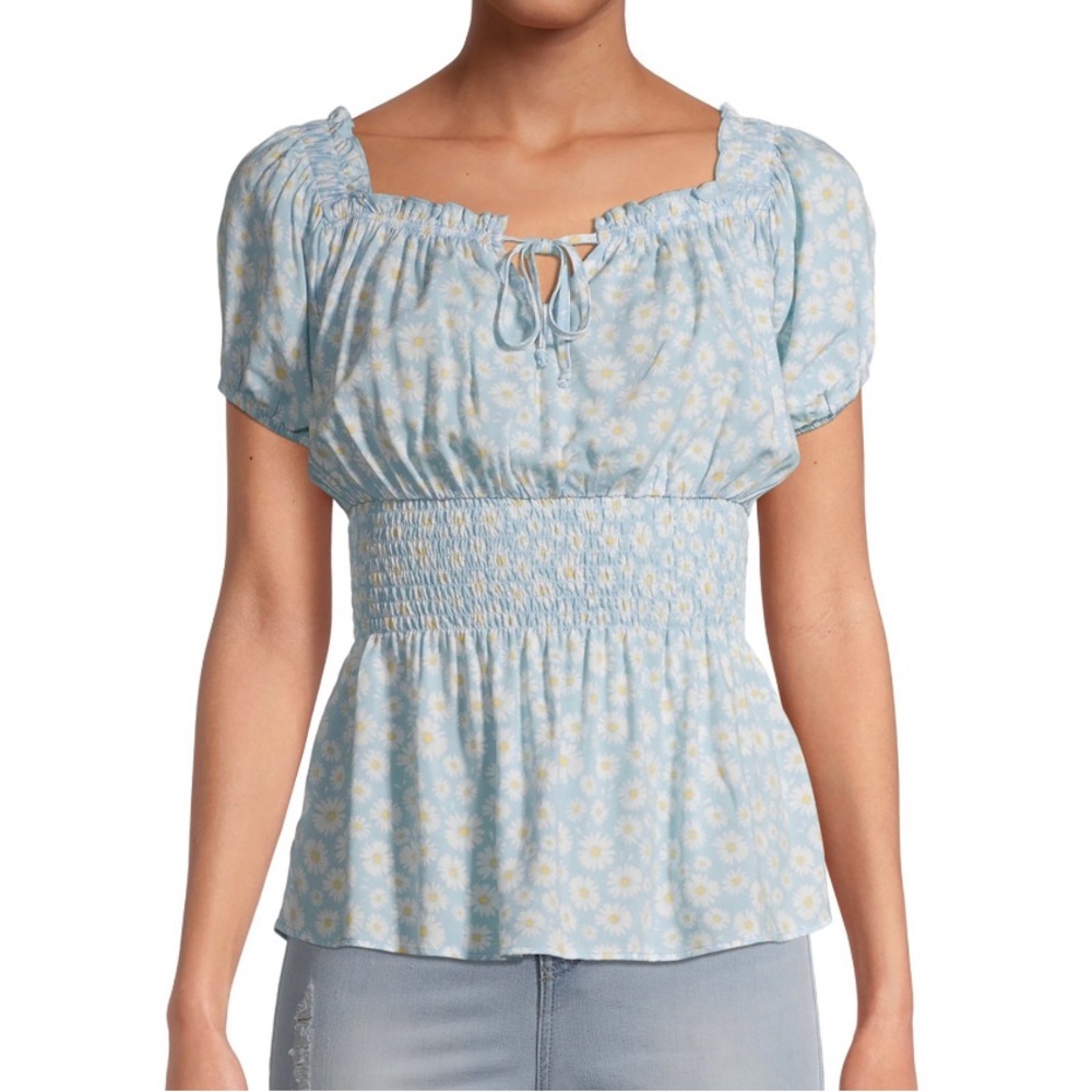Blue Floral Print Shirt